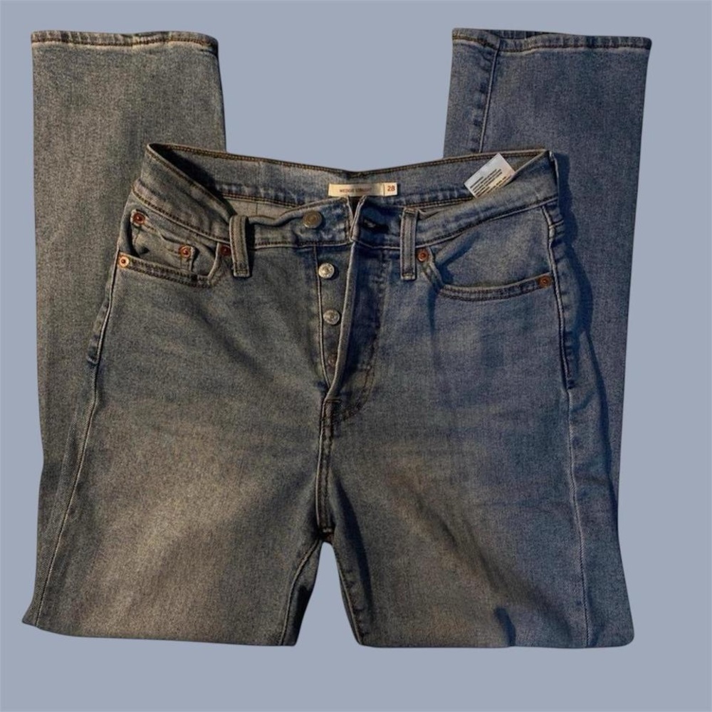 Blue distressed, Levi Strauss women's jeans size 28